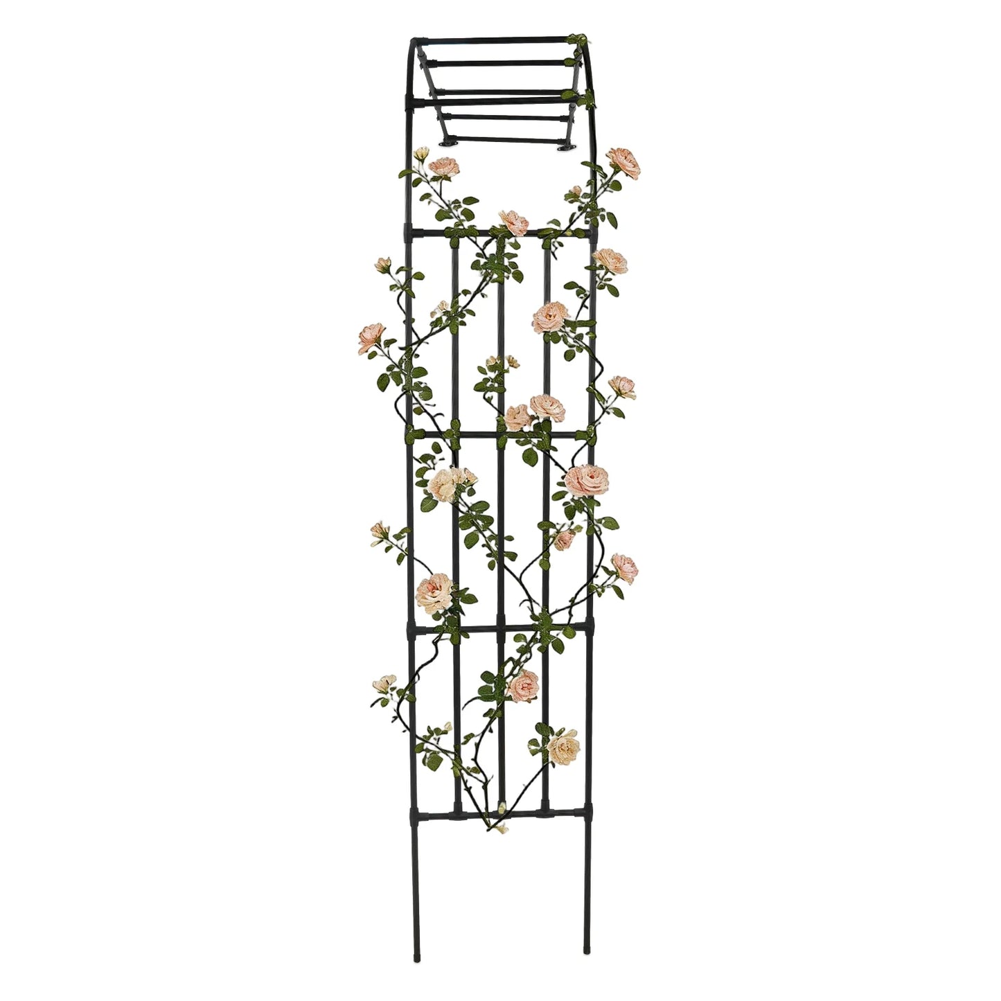 180*50*260cm Half Side Garden Arch Trellis, Steel Semi Arch Plant Climbing Support, Free Standing Wedding Arch Trellis For Plants To Climb On And Patio Balcony Lawn Decor