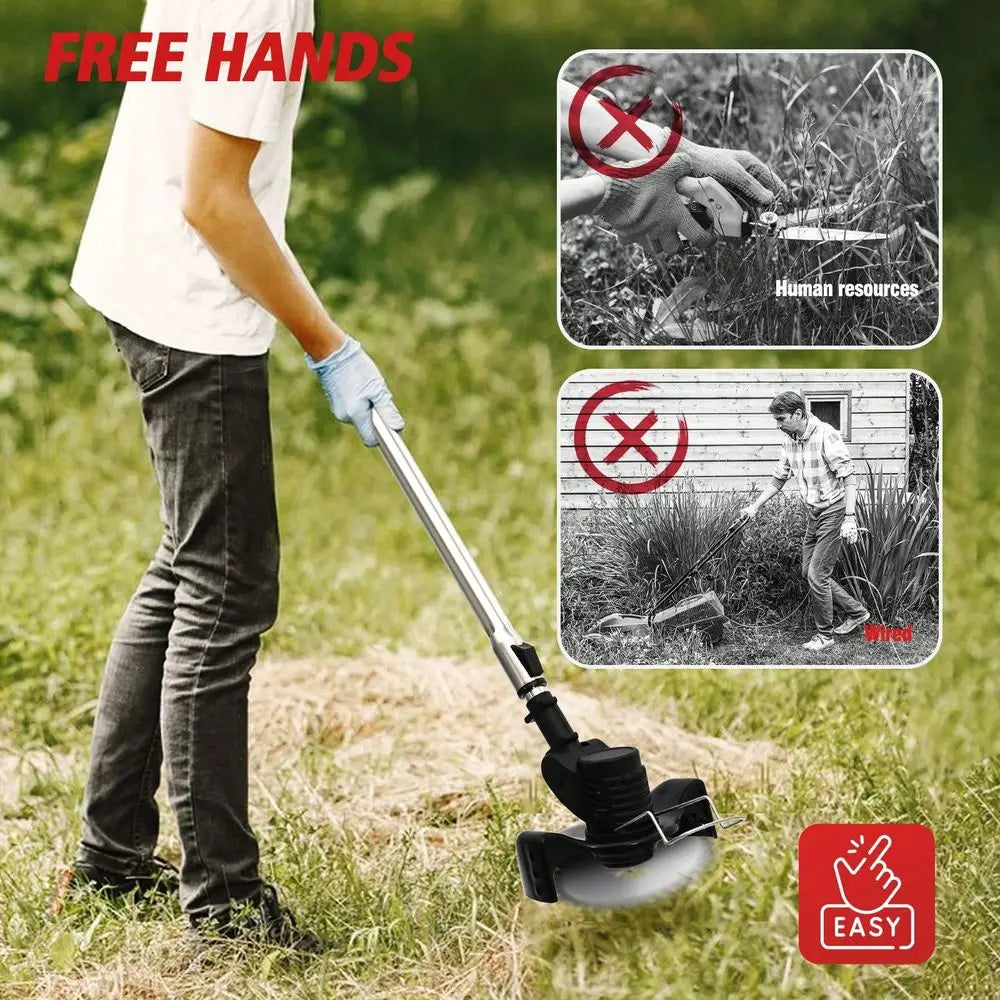 XMSJ Weeds Eater Cordless Grass Trimmer Lawn Edger