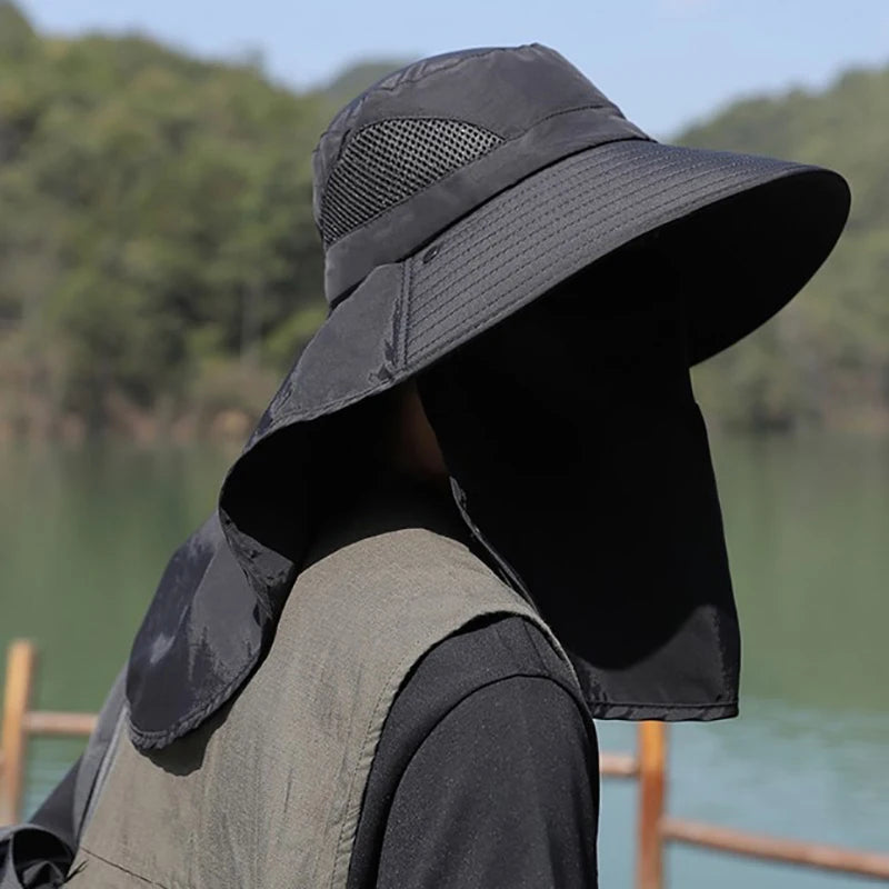 UV Protection Summer Sun Hat With Neck Flap For Outdoors