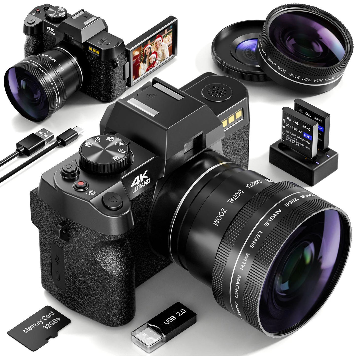 NBD 48MP 4K Autofocus Vlogging Camera With WiFi App Control
