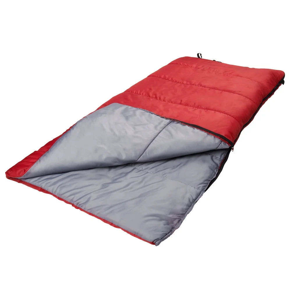 50F Warm Weather Sleeping Bag Lightweight Insulated Polyester For Camping