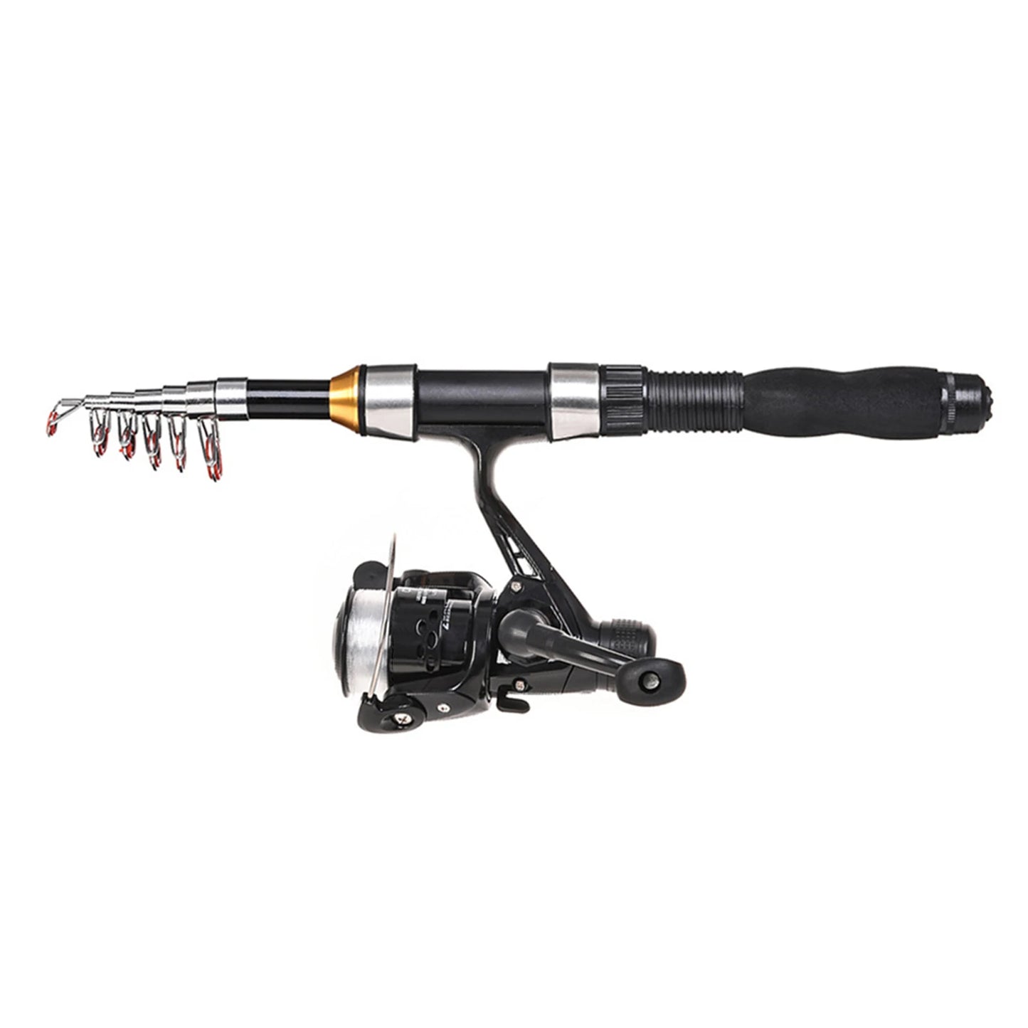 Telescopic Fishing Rod And Spinning Reel Combo With Storage Bag