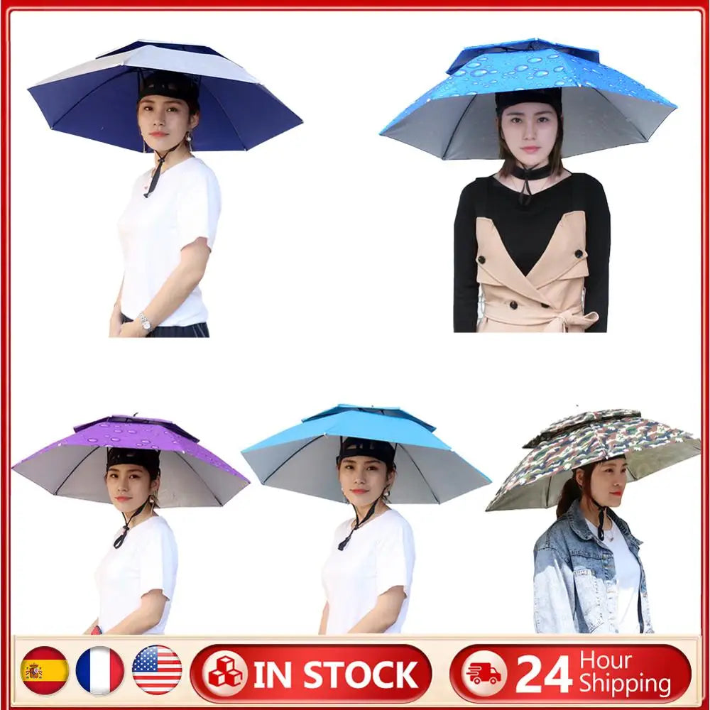 Shunmaii Portable Foldable Fishing Sunshade Umbrella Hat UV Protection