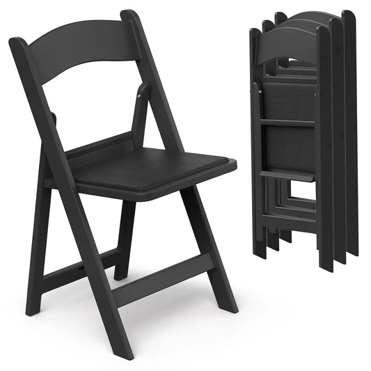 4 Pieces Lightweight Water-Proof Padded Seat Folding Chairs For Garden & Patio & Events & Wedding, Custom